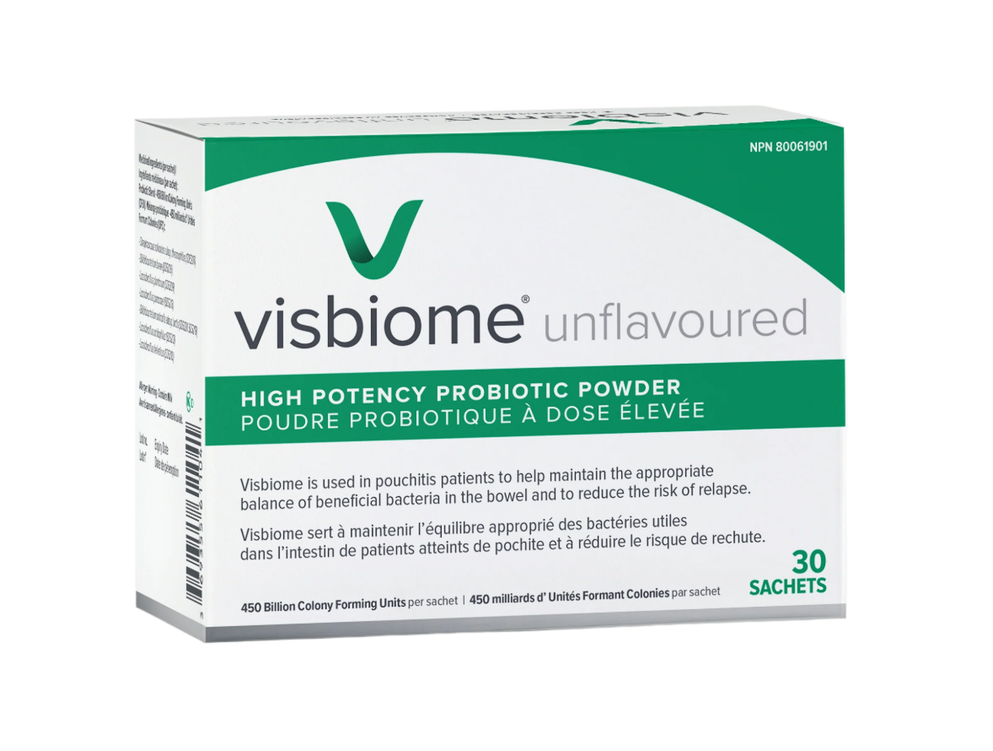 Visbiome unflavoured single pack canada.